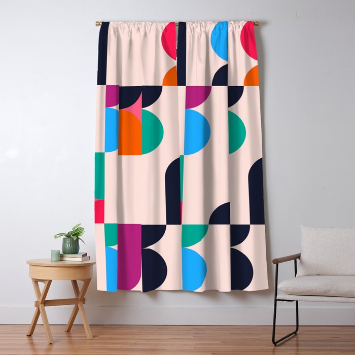 Geometric Shapes 197 Window Curtain Gallery Image 5