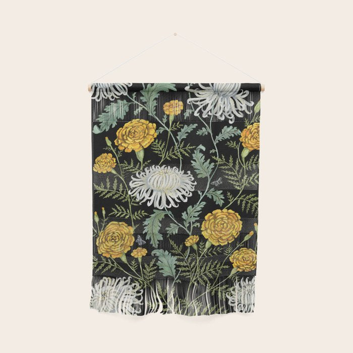 Marigolds and Chrysanthemums Wall Hanging Gallery Image 1