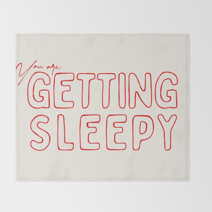 You Are Getting Sleepy - Red Throw Blanket Gallery Image 2