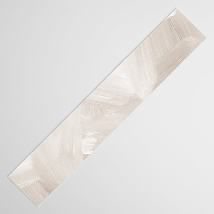 Neutral Beige Abstract, Brushstroke Art Print by Synplus Table Runner Gallery Image 3
