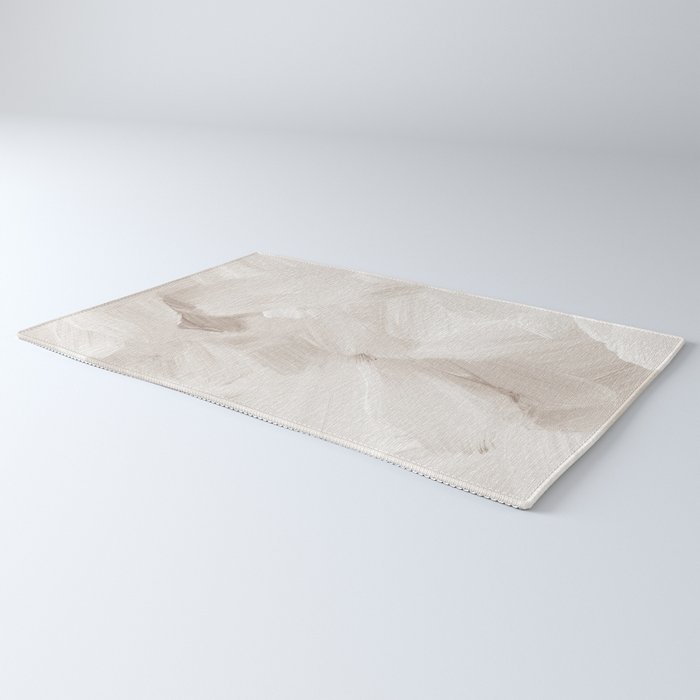 Neutral Beige Abstract, Brushstroke Art Print by Synplus Rug Gallery Image 3