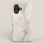 Neutral Beige Abstract, Brushstroke Art Print by Synplus iPhone Case Gallery Image 1