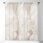 Neutral Beige Abstract, Brushstroke Art Print by Synplus Window Curtain Gallery Image 5