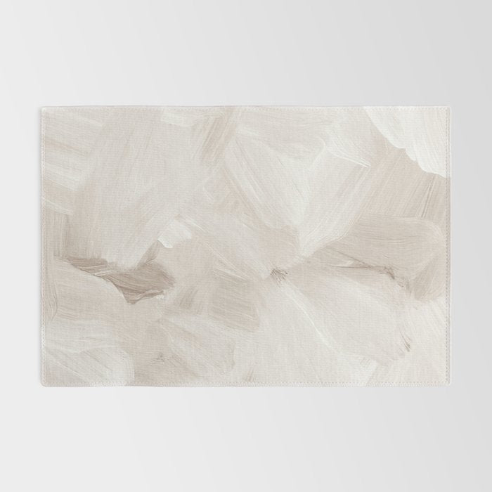 Neutral Beige Abstract, Brushstroke Art Print by Synplus Rug Gallery Image 2