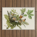 American Robin - John James Audubon Birds of America Outdoor Rug Gallery Image 1