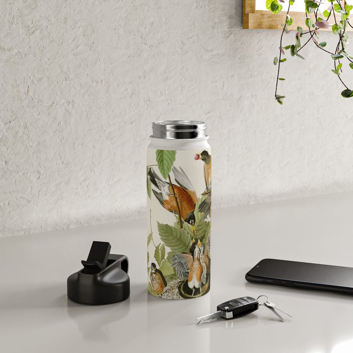 American Robin - John James Audubon Birds of America Water Bottle Gallery Image 4
