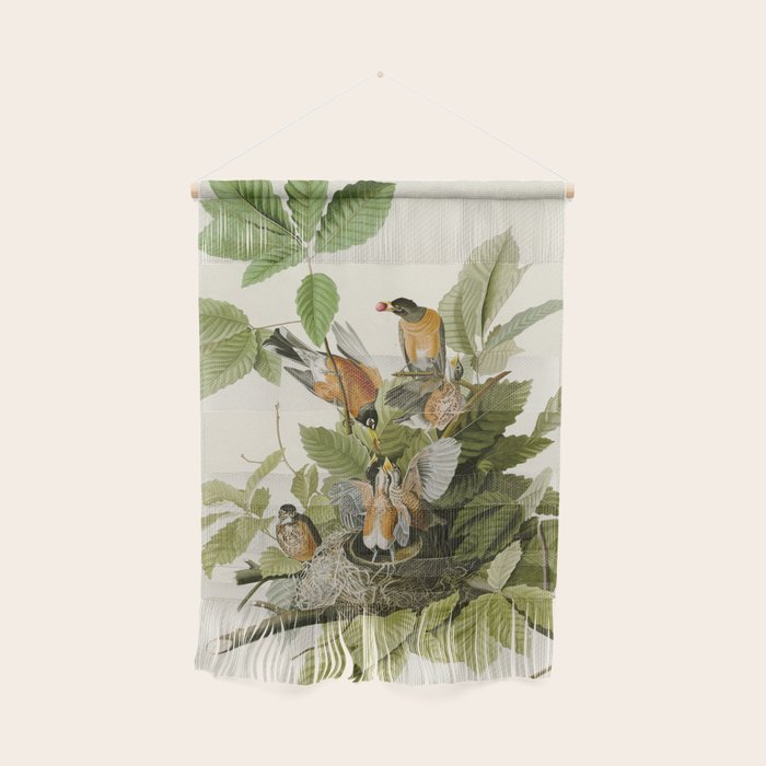 American Robin - John James Audubon Birds of America Wall Hanging Gallery Image 1