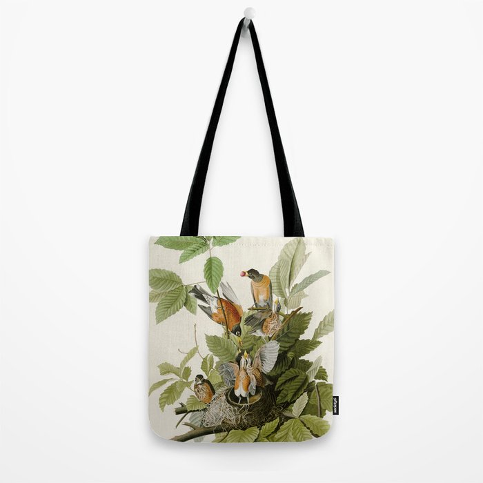 American Robin - John James Audubon Birds of America Tote Bag Gallery Image 2