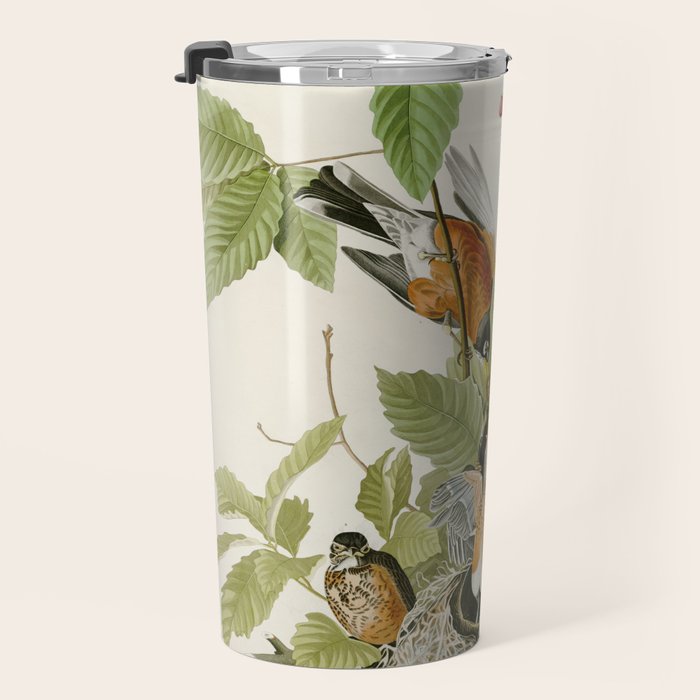 American Robin - John James Audubon Birds of America Travel Mug Gallery Image 3