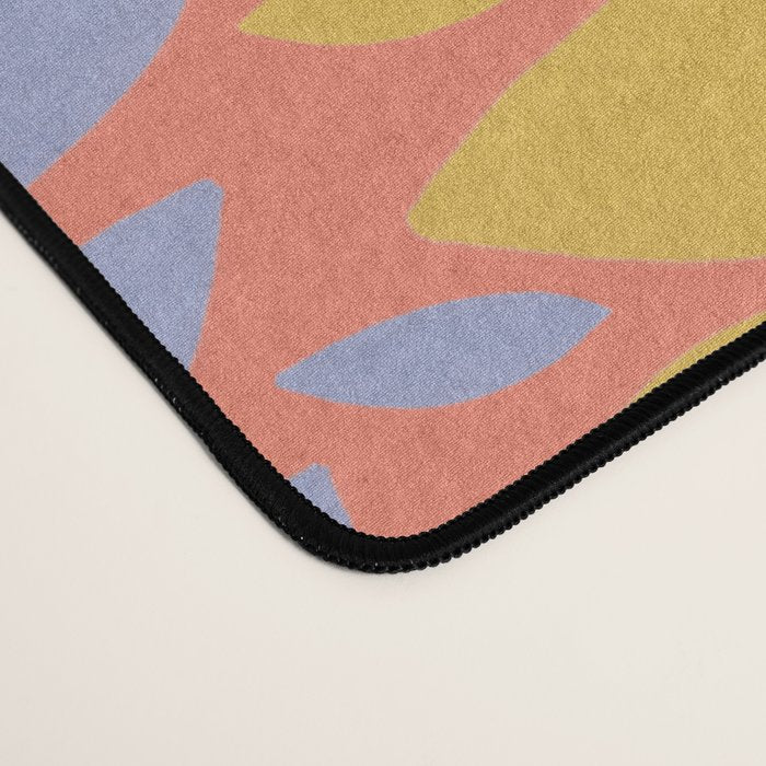 Folk Floral Blossoms in Sweet Peach Desk Mat Gallery Image 4
