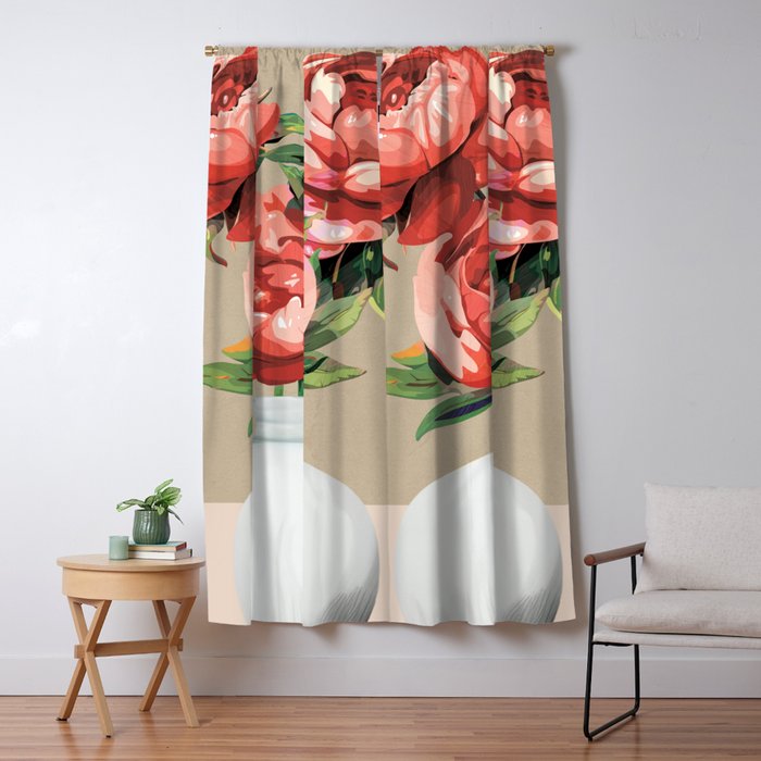 Vase of Flowers 4 Window Curtain Gallery Image 5
