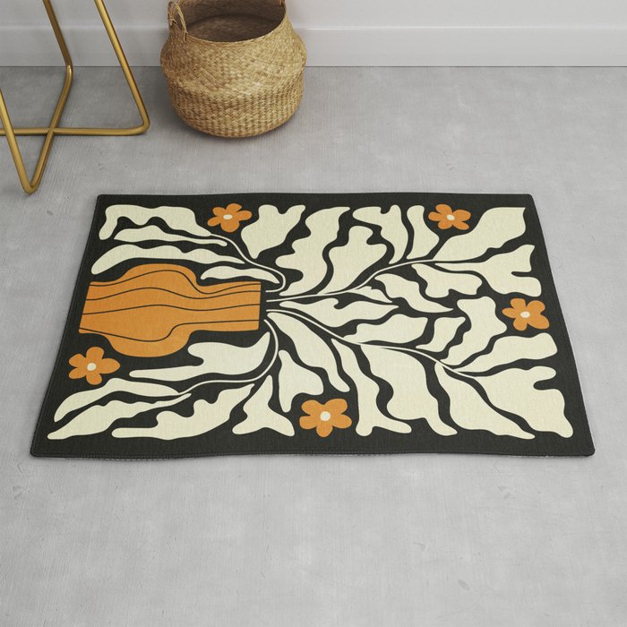 Golden Vase 02 | Summer Bloom: Matisse Night Edition Rug Gallery Image 1