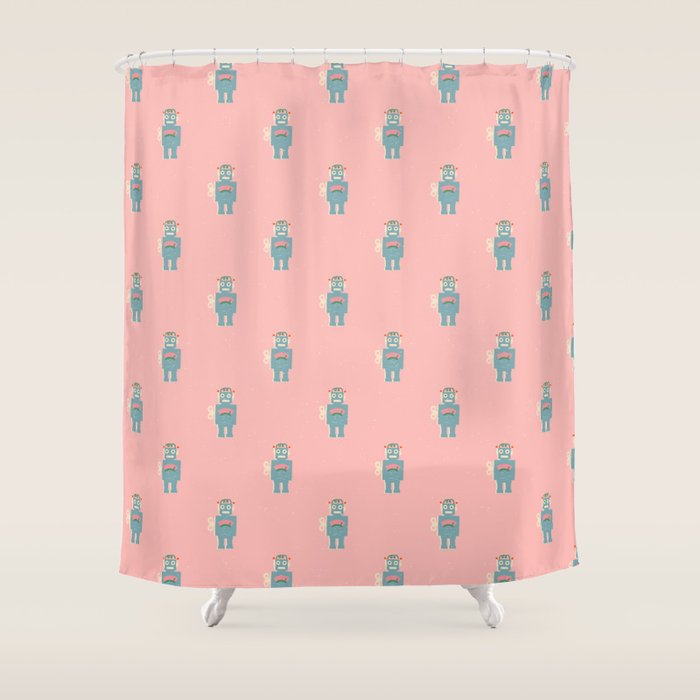 Robots Shower Curtain Gallery Image 1