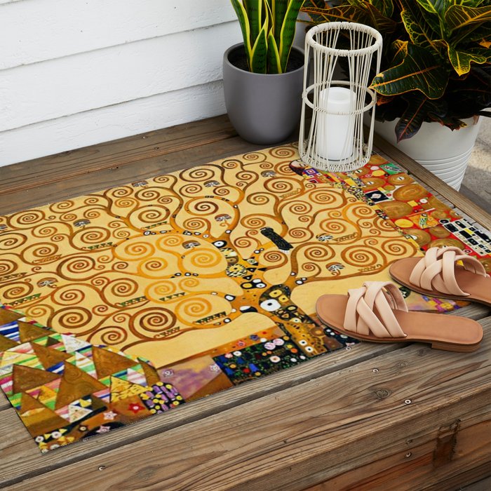 Gustav Klimt The Tree of Life Outdoor Rug Gallery Image 2