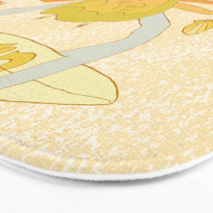 Cancer the surfy crab zodiac retro surf art by surfy birdy Bath Mat Gallery Image 3