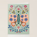 Colorful Folk Butterfly  Stationery Card Gallery Image 2