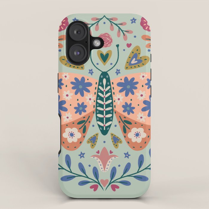 Colorful Folk Butterfly  iPhone Case Gallery Image 1