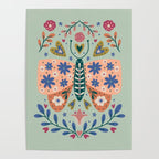 Colorful Folk Butterfly  Poster Gallery Image 4
