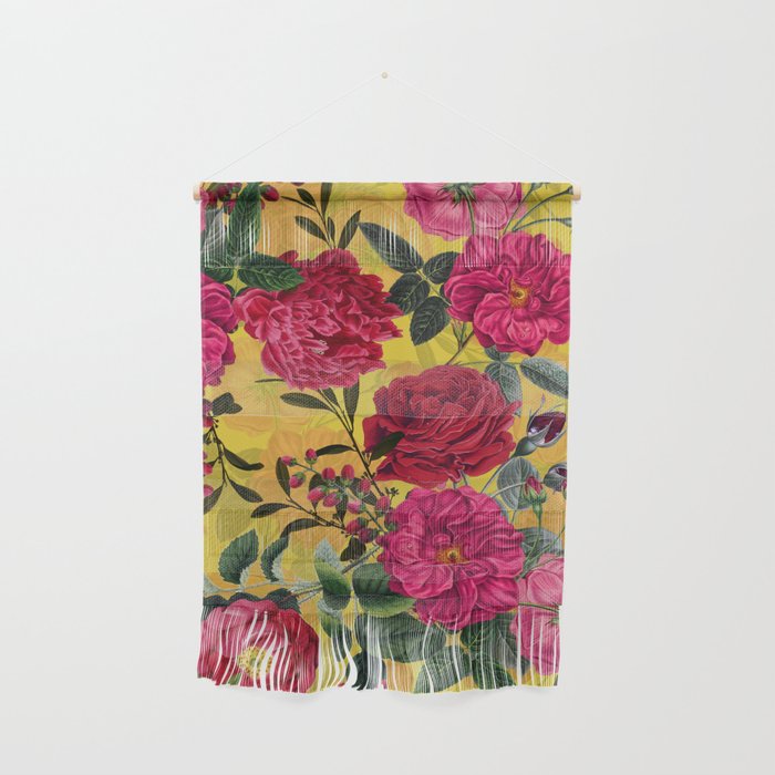 Vintage & Shabby Chic - Summer Tropical Roses Flower Garden Wall Hanging Gallery Image 1