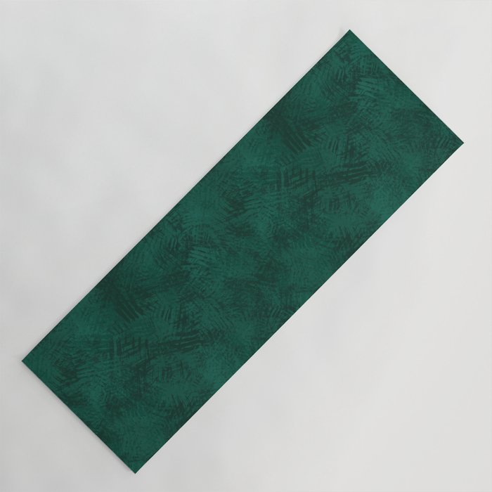 Emerald Scraped Texture Yoga Mat Gallery Image 1