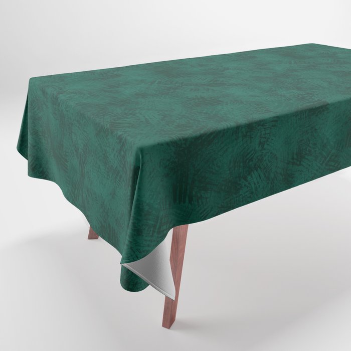 Emerald Scraped Texture Tablecloth Gallery Image 1