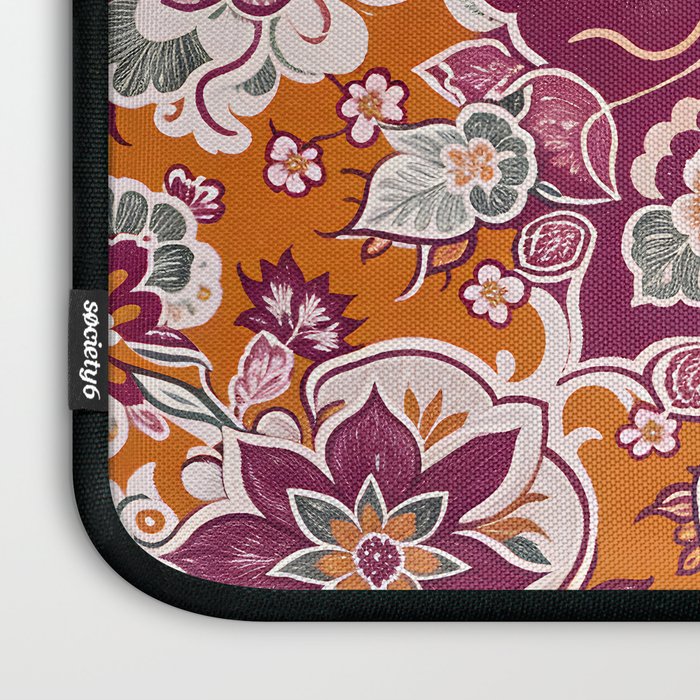Ruby and Spice Floral Mandala Laptop Sleeve Gallery Image 3