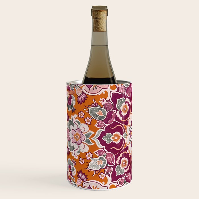 Ruby and Spice Floral Mandala Wine Chiller Gallery Image 2