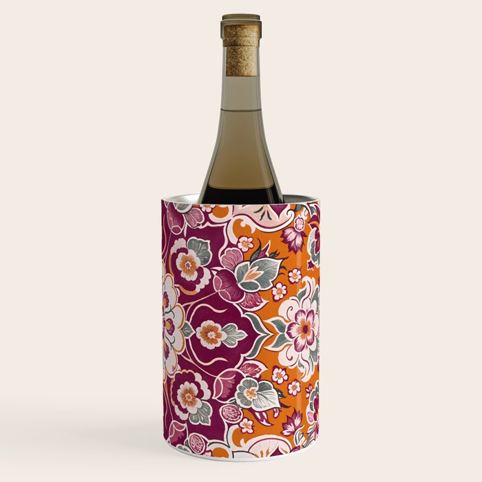 Ruby and Spice Floral Mandala Wine Chiller Gallery Image 3