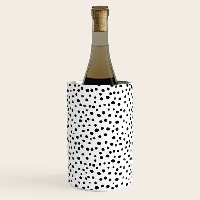 Modern Polka Dot Hand Painted Pattern Wine Chiller Gallery Image 1