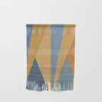 Geometric Triangles IX Blue and Orange Wall Hanging Gallery Image 1