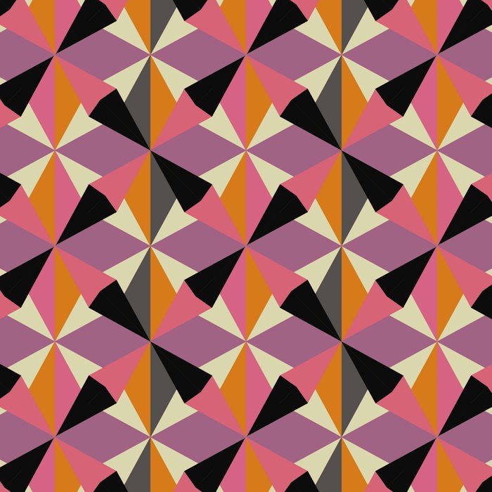 Geometric Color Utopia orange, lilac, gray, cream and black Coffee Mug Gallery Image 2