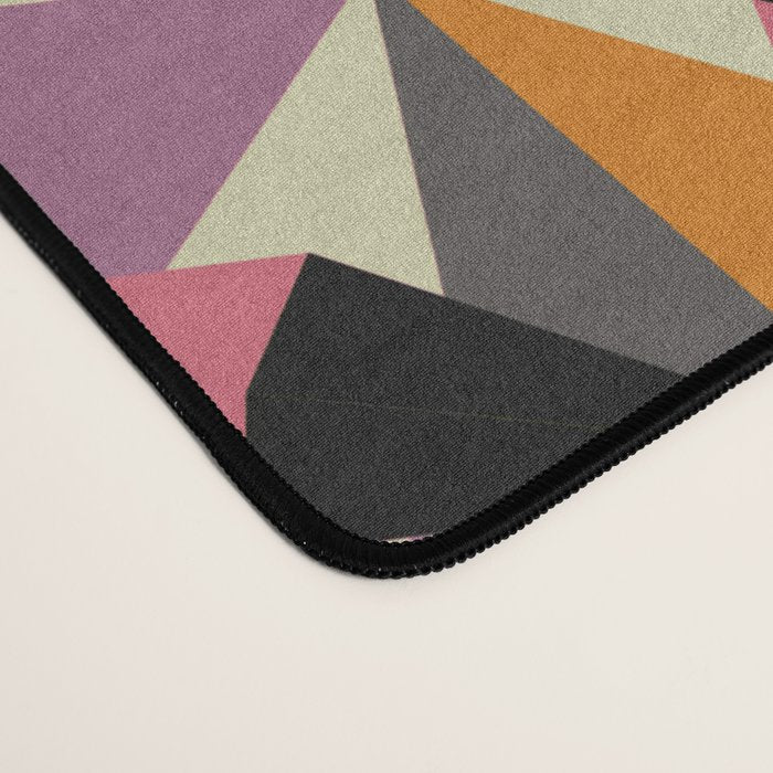 Geometric Color Utopia orange, lilac, gray, cream and black Desk Mat Gallery Image 4