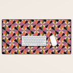Geometric Color Utopia orange, lilac, gray, cream and black Desk Mat Gallery Image 1