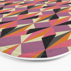 Geometric Color Utopia orange, lilac, gray, cream and black Bath Mat Gallery Image 3