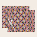 Geometric Color Utopia orange, lilac, gray, cream and black Placemat Gallery Image 1