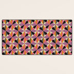 Geometric Color Utopia orange, lilac, gray, cream and black Desk Mat Gallery Image 3