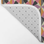 Geometric Color Utopia orange, lilac, gray, cream and black Bath Mat Gallery Image 2