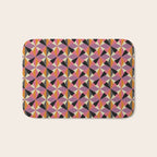 Geometric Color Utopia orange, lilac, gray, cream and black Bath Mat Gallery Image 1