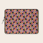 Geometric Color Utopia orange, lilac, gray, cream and black Laptop Sleeve Gallery Image 1