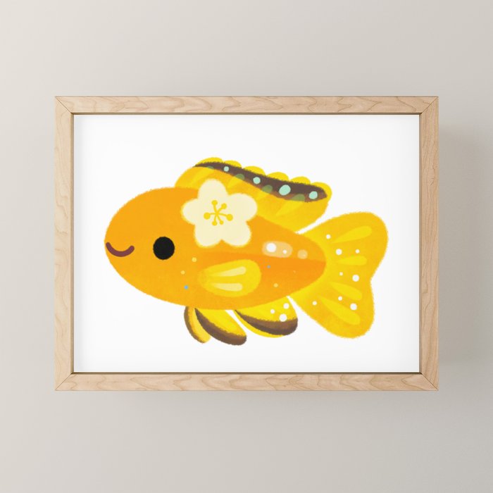 Banana cichlid Mini Art Print Gallery Image 1