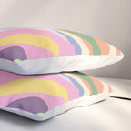 Retro Colorful Swirl Pattern Pillow Sham Gallery Image 3