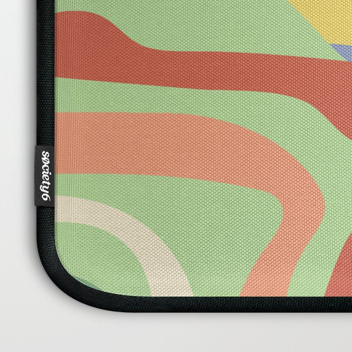 Retro Colorful Swirl Pattern Laptop Sleeve Gallery Image 3