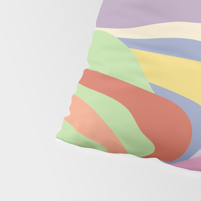 Retro Colorful Swirl Pattern Pillow Sham Gallery Image 4