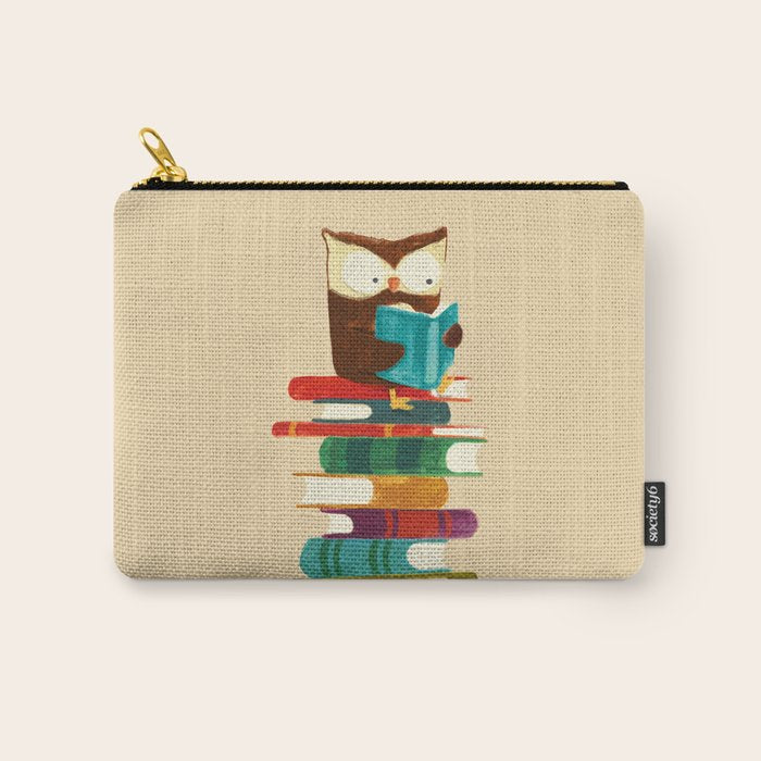 Owl Reading Rainbow Carry All Pouch Gallery Image 1