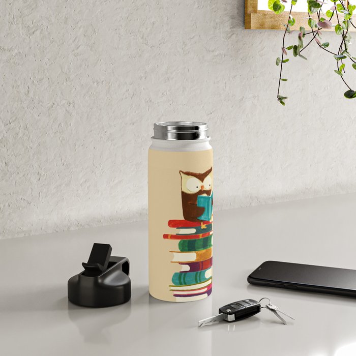 Owl Reading Rainbow Water Bottle Gallery Image 5