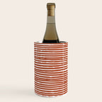 Rustic, Abstract Stripes Pattern in Terracotta Wine Chiller Gallery Image 1