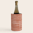 Rustic, Abstract Stripes Pattern in Terracotta Wine Chiller Gallery Image 3