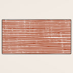 Rustic, Abstract Stripes Pattern in Terracotta Desk Mat Gallery Image 3