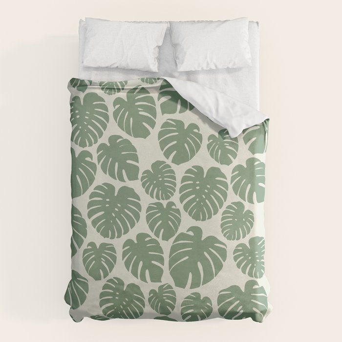 Monstera - Green Duvet Cover Gallery Image 1