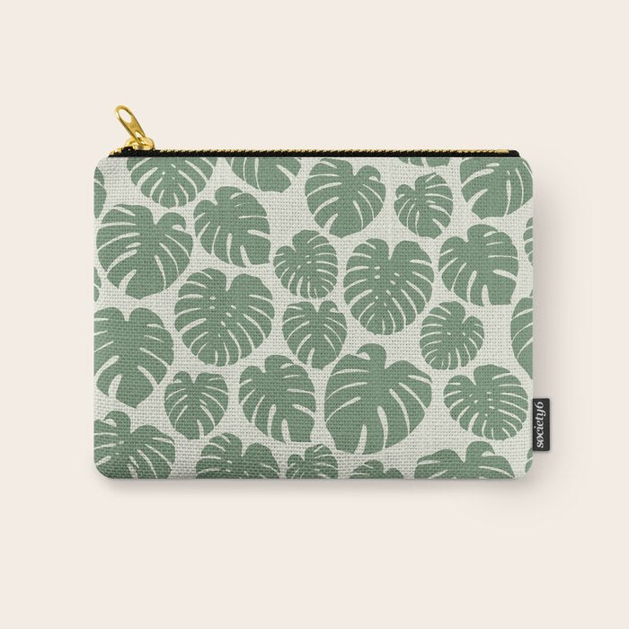 Monstera - Green Carry All Pouch Gallery Image 1